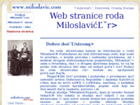 Slika naslovnice sjedišta: Miloslavich Home Page (http://www.miloslavic.com/)