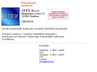 Frontpage screenshot for site: (http://www.atex.hr/)