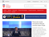Frontpage screenshot for site: Vlada Republike Hrvatske (http://www.vlada.hr/)