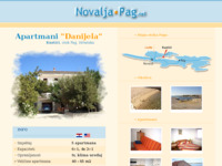 Frontpage screenshot for site: Apartmani Danijela - Kustići, otok Pag (http://www.danijela.novalja-pag.net/)