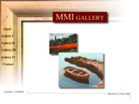Frontpage screenshot for site: MMI Galerija (http://www.mmigallery.com)