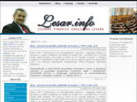 Frontpage screenshot for site: Osobne stranice Dragutina Lesara (http://www.lesar.info)