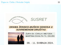 Frontpage screenshot for site: Župa Sv. Ćirila i Metoda, Osijek (http://www.cirilimetod.hr/)