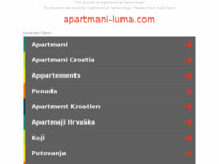 Frontpage screenshot for site: Apartmani Luma (http://www.apartmani-luma.com)