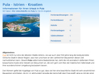 Frontpage screenshot for site: Pula (http://www.kroatien-adrialin.de/ortsinfos/pula/)