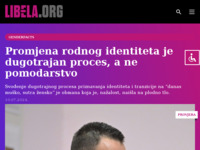 Slika naslovnice sjedišta: Libela - portal o rodu, spolu i demokraciji (http://www.libela.org)