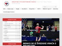 Frontpage screenshot for site: Hrvatski stolnoteniski savez (http://www.hsts.hr)