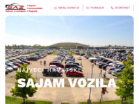 Frontpage screenshot for site: Rabljena vozila - Sajam automobila Zagreb (http://www.saz.hr/)