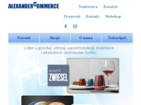Frontpage screenshot for site: (http://www.alexandercommerce.hr/)
