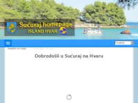 Frontpage screenshot for site: Sućuraj homepage - otok Hvar (http://www.sucuraj.com/hr.htm)