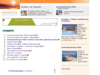 Frontpage screenshot for site: Zagreb - Informativni vodič (http://www.kroatien-links.de/zagreb.htm)