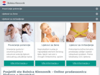 Frontpage screenshot for site: (http://www.bolnica-klenovnik.hr/)