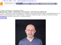 Frontpage screenshot for site: Stomatološka ordinacija Dean Cekić (http://www.ordinacijacekic.hr/)