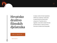 Frontpage screenshot for site: Hrvatsko društvo filmskih djelatnika (http://www.hdfd.hr/)