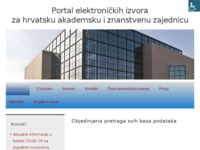 Frontpage screenshot for site: Centar za online baze podataka (http://www.online-baze.hr)