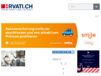 Frontpage screenshot for site: (http://www.hrvati.ch/)