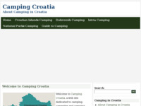Frontpage screenshot for site: Camping Croatia - vodič za kampiste (http://www.campingcroatia.net/)