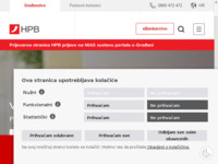 Frontpage screenshot for site: Hrvatska poštanska banka (http://www.hpb.hr)