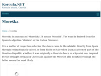 Frontpage screenshot for site: Moreška - ples s mačevima (http://www.korcula.net/naselja/korcula/moreska.htm)