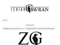 Frontpage screenshot for site: Teatar Gavran (http://www.teatar-gavran.hr/)