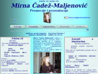 Frontpage screenshot for site: Mirna Čadež Maljenović: Promocije i prezentacije (http://www.inet.hr/~mmaljeno/index.html)