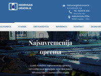 Frontpage screenshot for site: (http://www.hidrosan.hr/)