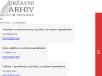 Frontpage screenshot for site: Državni arhiv u Dubrovniku (http://www.dad.hr/)