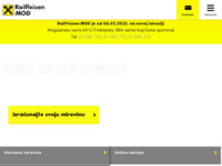 Frontpage screenshot for site: Raiffeisen mirovinsko osiguravajuće društvo d.o.o. (http://www.rmod.hr)