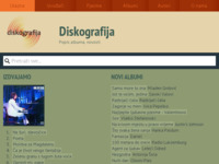 Frontpage screenshot for site: (http://www.diskografija.com/)
