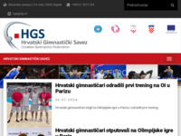 Frontpage screenshot for site: Hrvatski gimnastički savez (http://www.hgs.hr/)