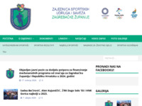 Frontpage screenshot for site: Sport Zagrebačke županije (http://www.sport-zagrebacke-zupanije.hr)