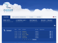 Frontpage screenshot for site: (http://www.zadar-airport.hr/)