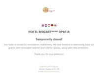 Frontpage screenshot for site: (http://www.hotel-mozart.hr/)