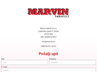 Frontpage screenshot for site: Krojački obrt Marvin, Zaton, Zadar (http://www.marvin.hr/)