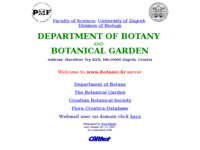 Frontpage screenshot for site: Zavod za botaniku i botanički vrt (http://www.botanic.hr/)