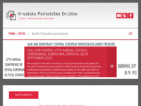 Frontpage screenshot for site: Hrvatsko politološko društvo (http://www.politologija.hr)