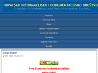 Frontpage screenshot for site: Hrvatsko informacijsko i dokumentacijsko društvo - HID (http://www.hidd.hr/)