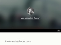 Frontpage screenshot for site: (http://www.aleksandrarotar.com/)