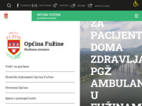 Frontpage screenshot for site: Općina Fužine - najveća mala općina (http://www.fuzine.hr)