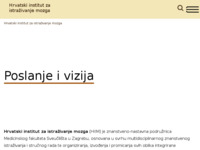 Frontpage screenshot for site: Hrvatski institut za istraživanje mozga (http://www.hiim.hr/)
