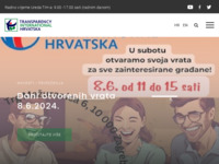Frontpage screenshot for site: Transparency International Hrvatska (http://www.transparency.hr/)