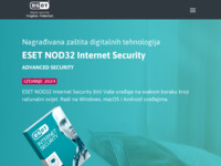 Frontpage screenshot for site: NOD 32 antivirusni sustav (http://www.nod32.com.hr/)