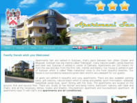 Frontpage screenshot for site: Apartmani San, Sukošan, Zadar (http://www.apartmani-san.com/)