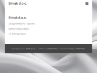 Frontpage screenshot for site: (http://www.bimak.hr/)