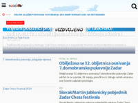 Frontpage screenshot for site: eZadar, zadarski internet portal (http://www.ezadar.hr)