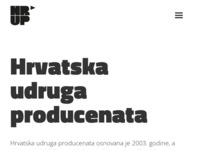 Frontpage screenshot for site: Hrvatska udruga producenata (http://www.hrup.hr/)