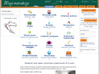 Frontpage screenshot for site: (http://www.moje-instrukcije.com)