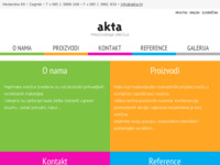 Frontpage screenshot for site: Akta (http://www.akta.hr)