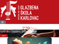 Frontpage screenshot for site: (http://www.glazbena-ka.hr)