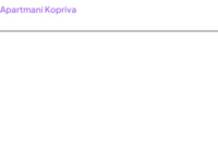 Frontpage screenshot for site: (http://www.apartmani-kopriva.hr)